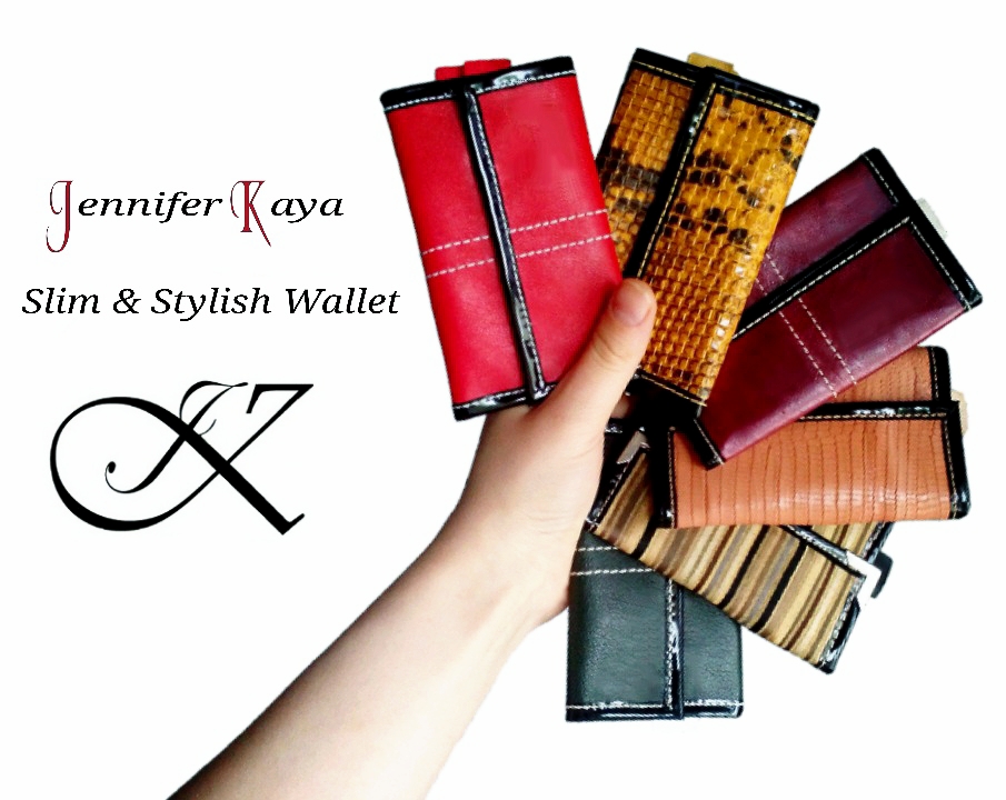 Jennifer Kaya creator of Slim and Stylish Minimalist  RFID blocking  JK wallet