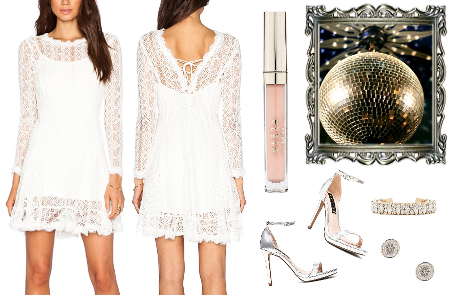 Night Out Outfit Idea / Romantic Style / white lace dress