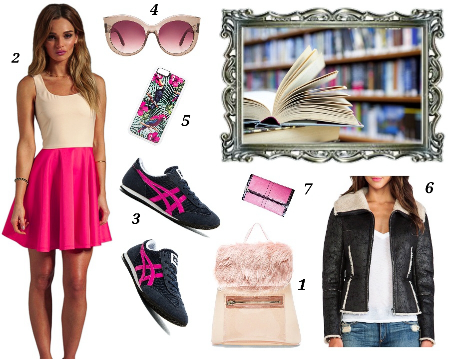 back to school outfit / cute pink outfit / pink jk wallet 