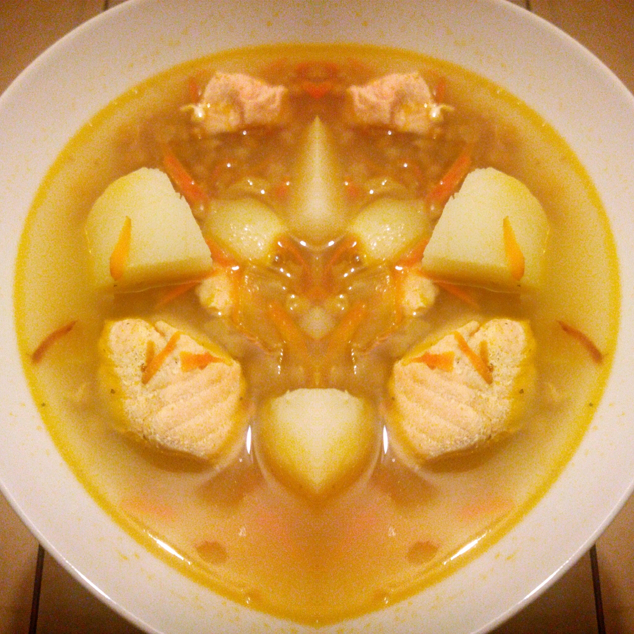 Healthy fish soup for fall