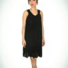 black loose fit sleeveless dress with