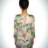 Loose-Fitting Floral Print Mini Dress With 3/4 Sleeves