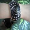 Elegant Black and Metal Combo Bracelet With Unique Flowers Design