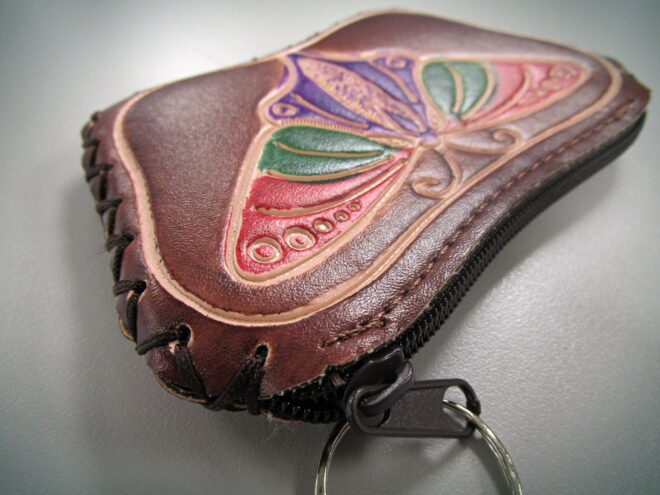 Wallet With Butterfly Art