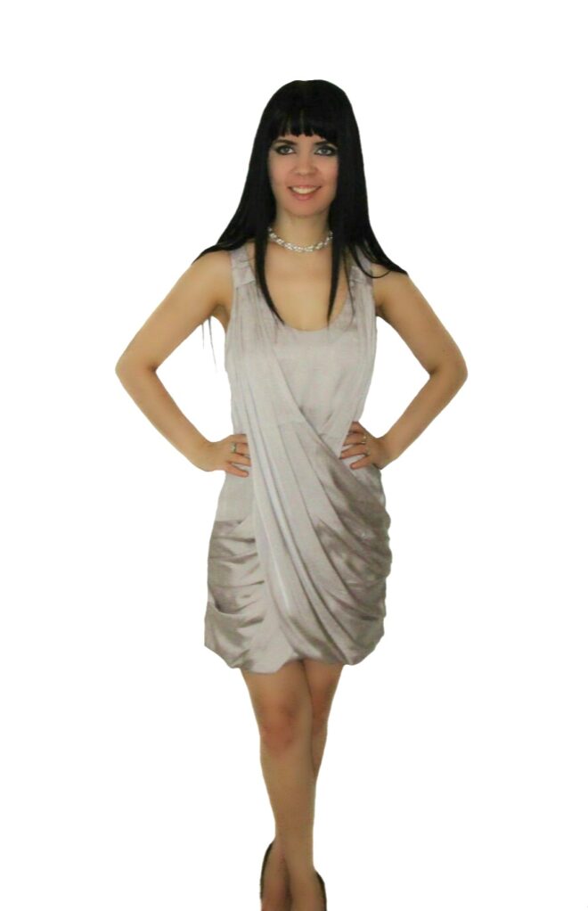 Semi-fitted Cocktail Dress Grey